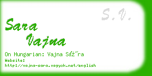 sara vajna business card